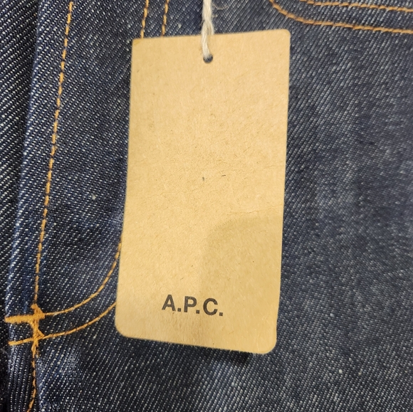 BNWT A.P.C. New Cure H 100% Cotton Dark Indigo Raw Rigid Denim Slim Jeans sz 26 - Picture 3 of 10
